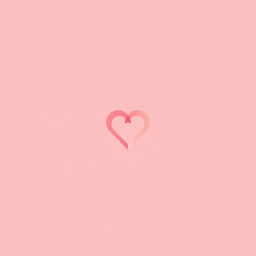 A minimalist logo design for a dating website, featuring simple geometric shapes and soft colors