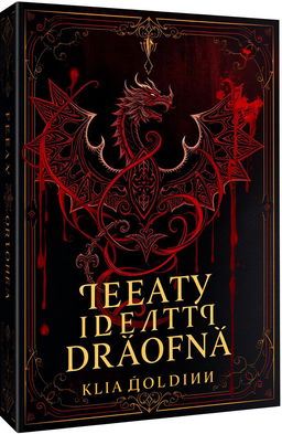 Create a mystical book cover for "Печать дракона" by Алия Холдинг, featuring a dark, enchanting atmosphere