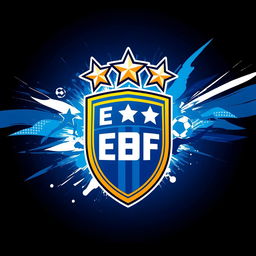 A vibrant depiction of the Esteghlal FC logo, showcasing three stars above the iconic blue shield emblem