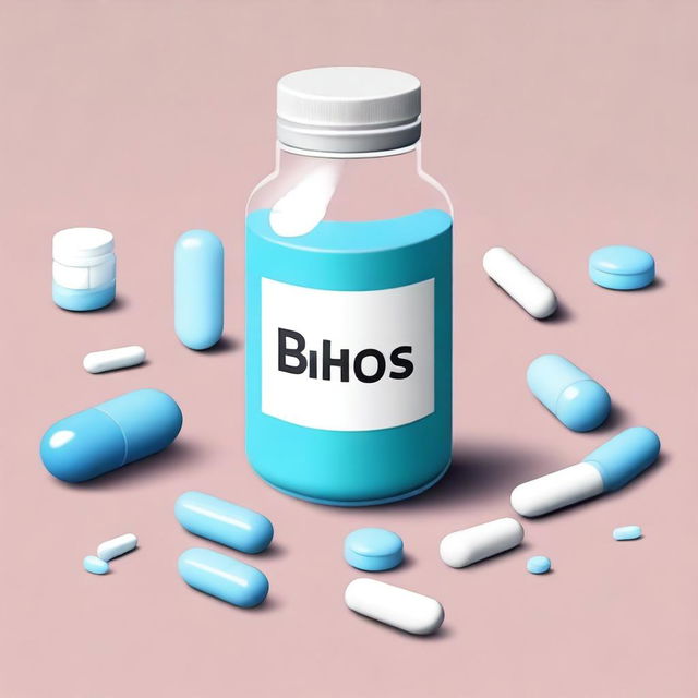 A high-quality digital art piece featuring a medical theme with a 'bshos' motif