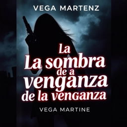A dark, mafia-inspired cover design featuring the title "La sombra de la venganza" by Vega Martinez