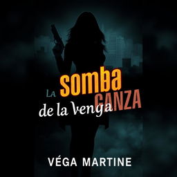 A dark, mafia-inspired cover design featuring the title "La sombra de la venganza" by Vega Martinez