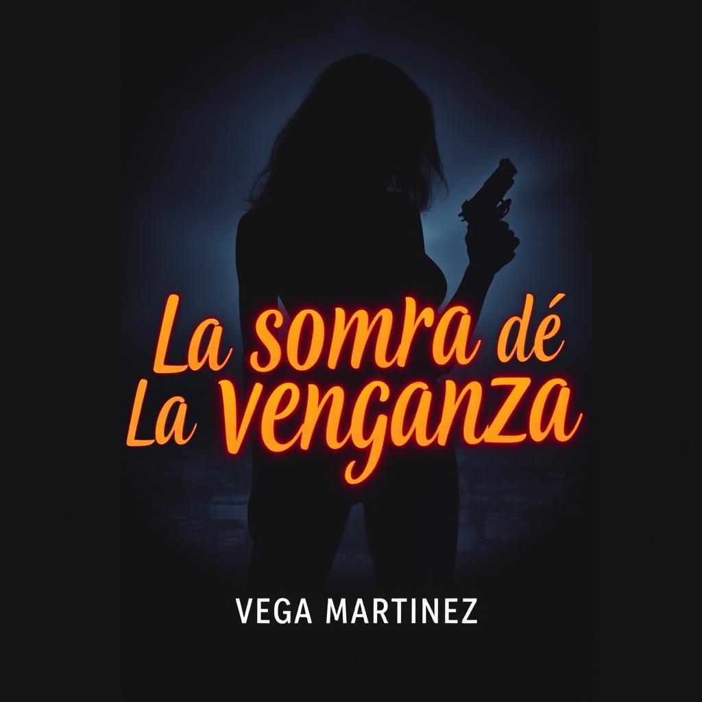 A dark, mafia-inspired cover design featuring the title "La sombra de la venganza" by Vega Martinez