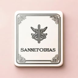 A high-quality digital art illustration of a medicine tablet with the word 'Sanetorias' engraved on it