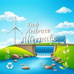 A vibrant poster showcasing alternative energy sources