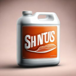 A high-quality digital art illustration of a gallon container with the word 'Santus Sanetorias' embossed on it