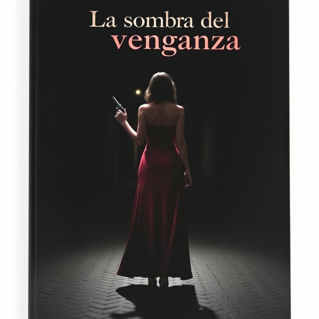 A dark, moody mafia-inspired cover featuring the title "La sombra de la venganza" displayed in an elegant, bold font at the top, with a slightly distressed texture to evoke mystery and danger