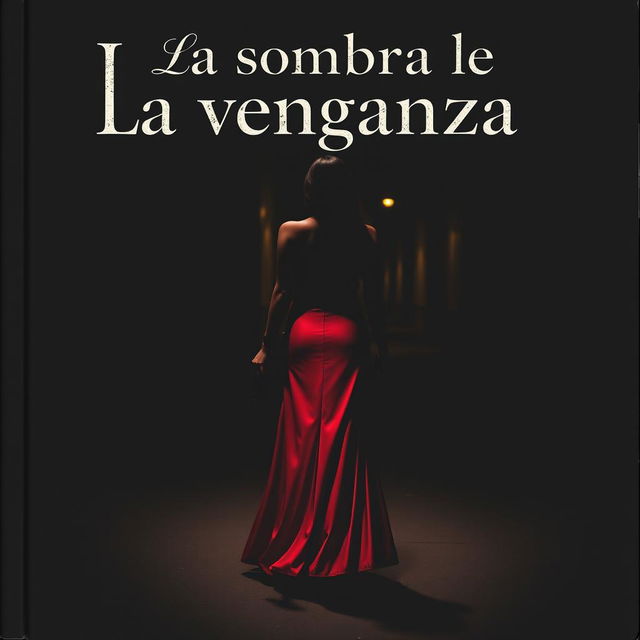 A dark, moody mafia-inspired cover featuring the title "La sombra de la venganza" displayed in an elegant, bold font at the top, with a slightly distressed texture to evoke mystery and danger