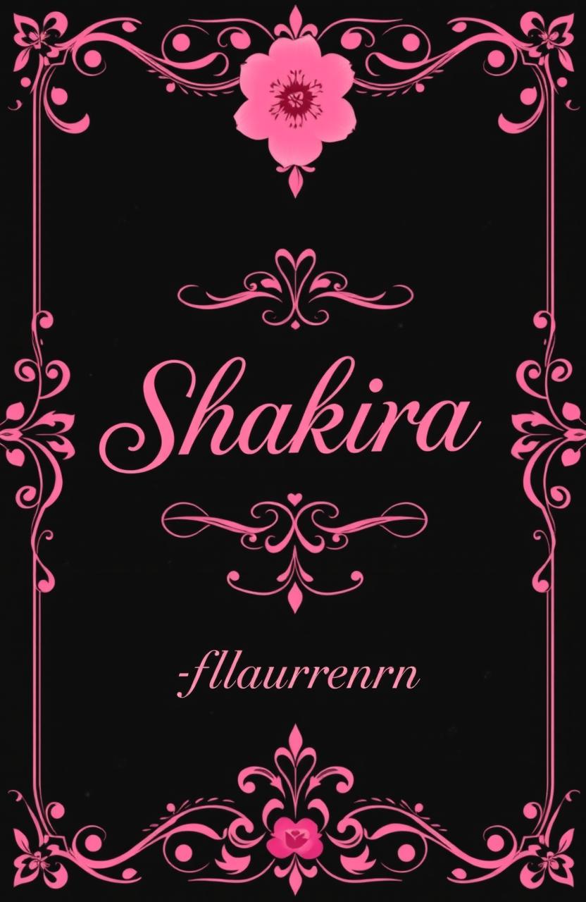 A novel cover with coquette aesthetic, featuring a blend of black, pink, and red colors