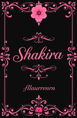 A novel cover with coquette aesthetic, featuring a blend of black, pink, and red colors