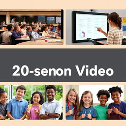 A visually engaging 20-second educational video showcasing various high-quality educational settings