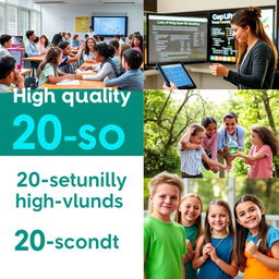 A visually engaging 20-second educational video showcasing various high-quality educational settings