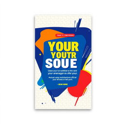 A striking poster design measuring 2 meters by 3 meters, featuring a vibrant and eye-catching composition