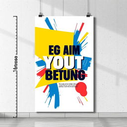 A striking poster design measuring 2 meters by 3 meters, featuring a vibrant and eye-catching composition