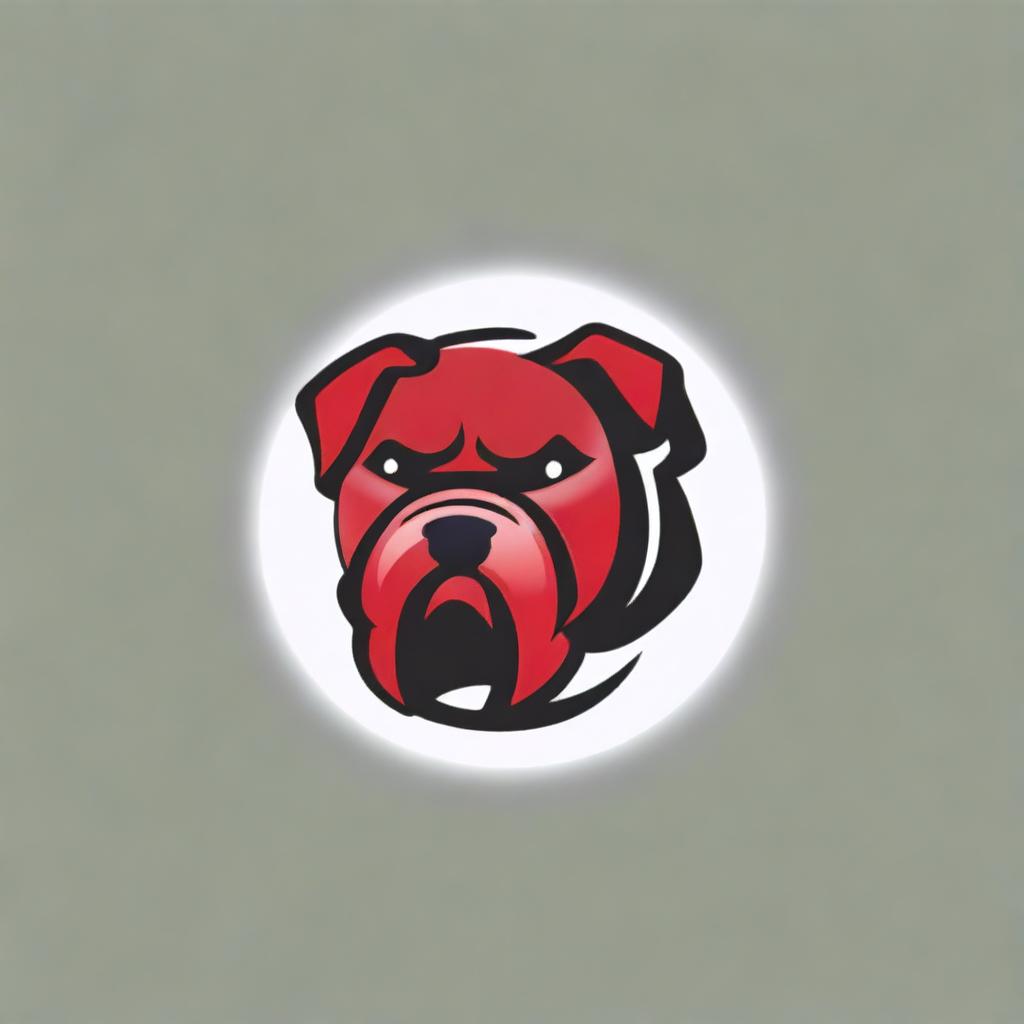 The digital art logo features a bold, red lantern with a silhouette of a determined bulldog inside its glow