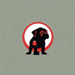 The digital art logo features a bold, red lantern with a silhouette of a determined bulldog inside its glow