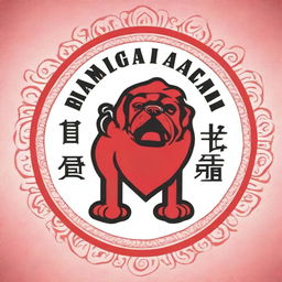 The digital art logo features a bold, red Pampanga lantern with a silhouette of a strong bulldog inside its intricate patterns