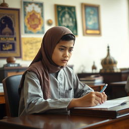 A student informing the madrasah authority about their absence due to illness or another serious reason
