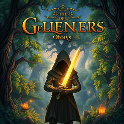 An engaging and captivating book cover design, featuring an intricate fantasy world