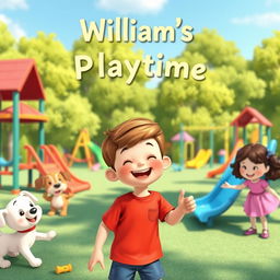 An endearing scene depicting a charming playtime moment titled 'William's Playtime'