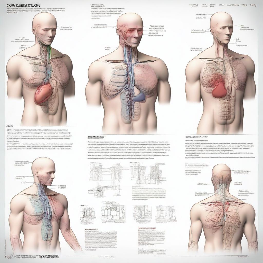 A detailed and instructive digital art piece divided into several panels, each representing a different step in the CPR process