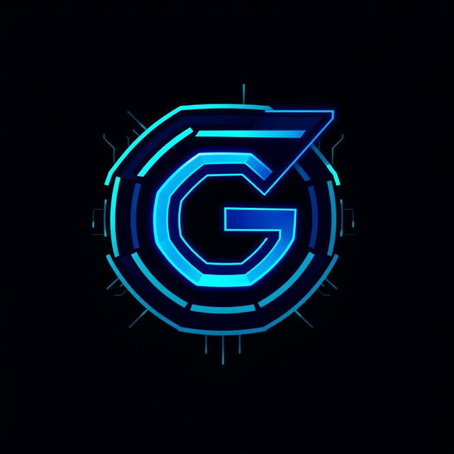 A modern and dynamic gaming logo, featuring a stylized letter 'G' as the central focus