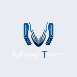 A sleek and modern logo design for a technology company named "Meer Tech"
