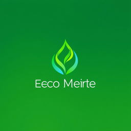 A beautifully designed logo for an eco-friendly brand, featuring a stylized leaf and water droplet intertwined, symbolizing nature and sustainability