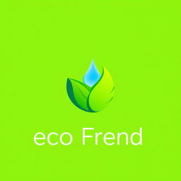 A beautifully designed logo for an eco-friendly brand, featuring a stylized leaf and water droplet intertwined, symbolizing nature and sustainability
