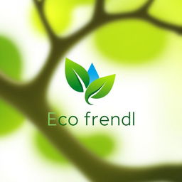 A beautifully designed logo for an eco-friendly brand, featuring a stylized leaf and water droplet intertwined, symbolizing nature and sustainability