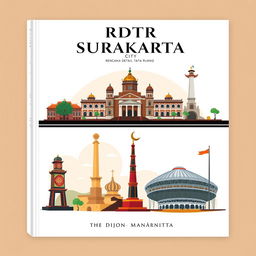 A book cover design for a review of the RDTR (Rencana Detail Tata Ruang) of Surakarta City