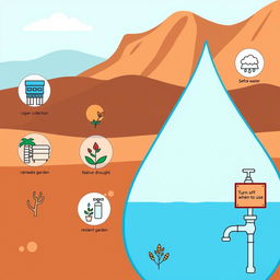A simple and easy-to-draw poster illustrating the significance of water preservation
