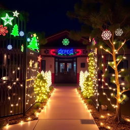 A creative and festive DIY Christmas decoration setup for a DepEd classroom, featuring affordable symbols and lights