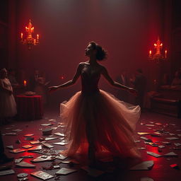 In the crimson light of a fading day, a ballerina named Lilith is cruelly displayed at an auction, lost within the labyrinths of fate