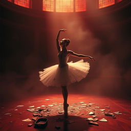 In the crimson light of a fading day, a ballerina named Lilith is cruelly displayed at a harsh auction, lost in the labyrinths of fate