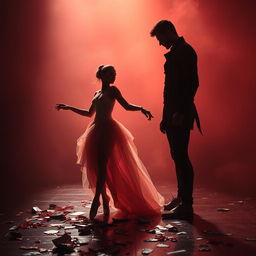 In the crimson light of a fading day, ballerina Lilith is cruelly displayed at a harsh auction, lost in the labyrinths of fate