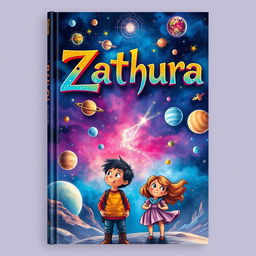 A beautifully illustrated cover design for a fantasy book titled 'Zathura'