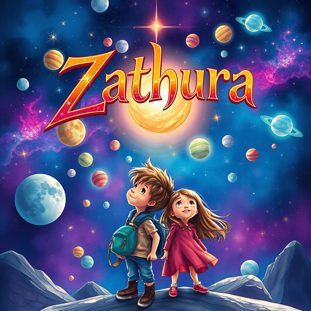 A beautifully illustrated cover design for a fantasy book titled 'Zathura'