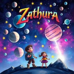 A beautifully illustrated cover design for a fantasy book titled 'Zathura'