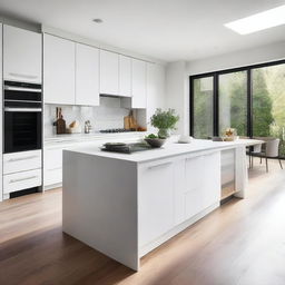 A high-resolution photo of a spacious, modern kitchen filled with high-end appliances