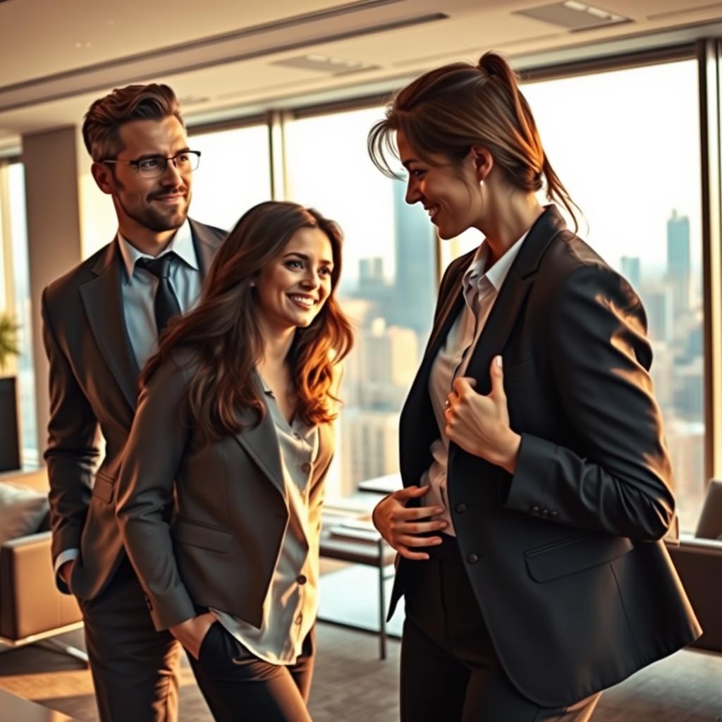 A captivating love triangle set in a modern office environment