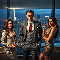 A captivating love triangle involving two ambitious women and a charismatic CEO in a stylish, modern office environment