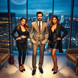 A captivating love triangle involving two ambitious women and a charismatic CEO in a stylish, modern office environment