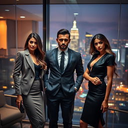 A captivating love triangle involving two ambitious women and a charismatic CEO in a stylish, modern office environment