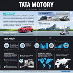 A detailed case study showcasing Tata Motors, highlighting its history, growth trajectory, product diversification, and innovation in the automotive industry