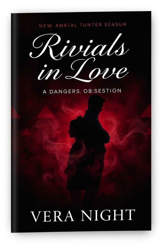 A book cover design for 'Rivals in Love: A Dangerous Obsession' by Vera Night featuring a dark and moody theme