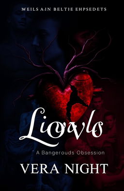 A captivating book cover for 'Rivals in Love: A Dangerous Obsession' by Vera Night, featuring an intense and dark theme