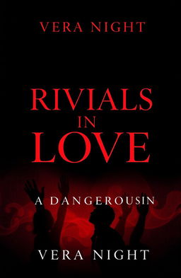A striking book cover design for 'Rivals in Love: A Dangerous Obsession' by Vera Night, showcasing a dark and mysterious theme