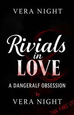 A striking book cover design for 'Rivals in Love: A Dangerous Obsession' by Vera Night, showcasing a dark and mysterious theme
