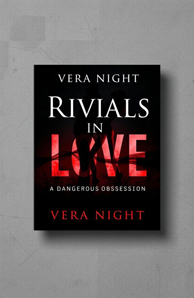 A striking book cover design for 'Rivals in Love: A Dangerous Obsession' by Vera Night, showcasing a dark and mysterious theme